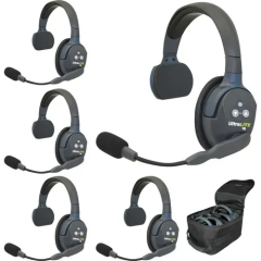Беспроводная интерком-система Eartec UltraLITE 5S с гарнитурой Single-Ear для 5 персон (Full-Duplex, 1.9 GHz)