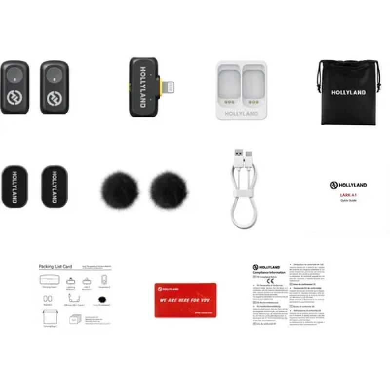 Бездротова мікрофонна система Hollyland Lark A1 Mini Duo (на 2 персони) (Lightning)